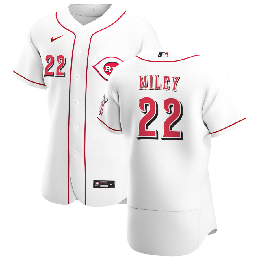 Cincinnati Reds #22 Wade Miley Men Nike White Home 2020 Authentic Player MLB Jersey